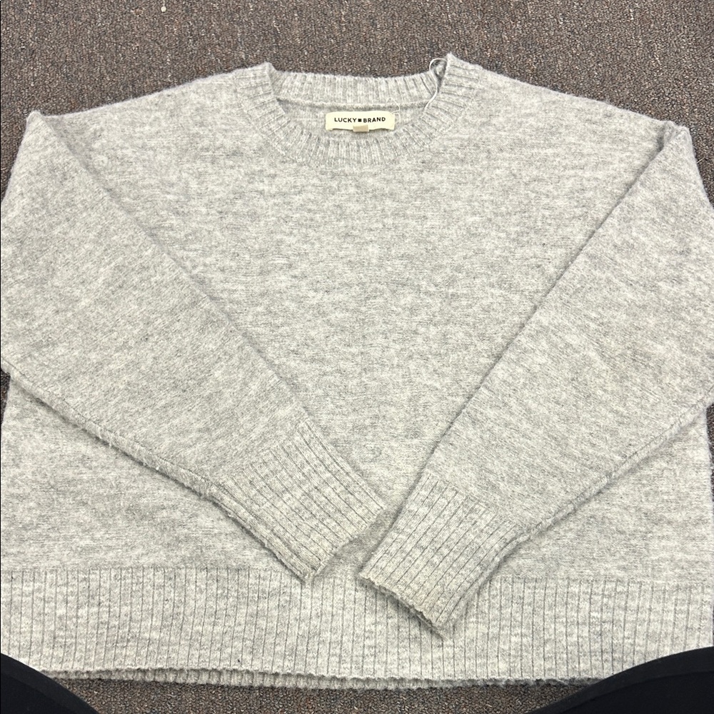 Lucky Brand Light Gray Crewneck Sweater